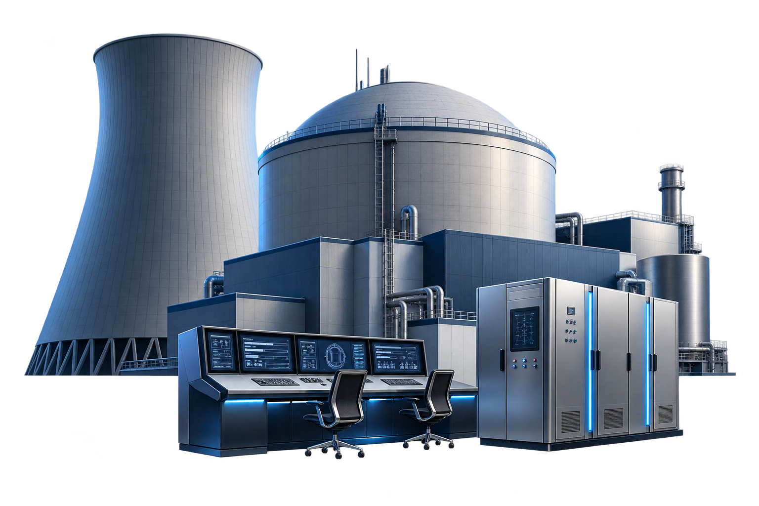 Civil nuclear power station and operational control infrastructure
